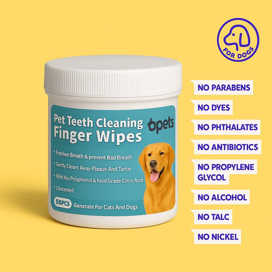 FreshBreath™ Disposable Dental Finger Wipes For Pets