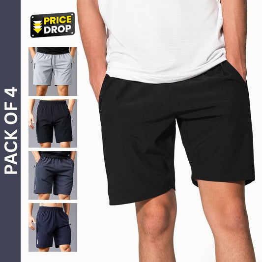 Pack of 4 - Premium Cotton Shorts