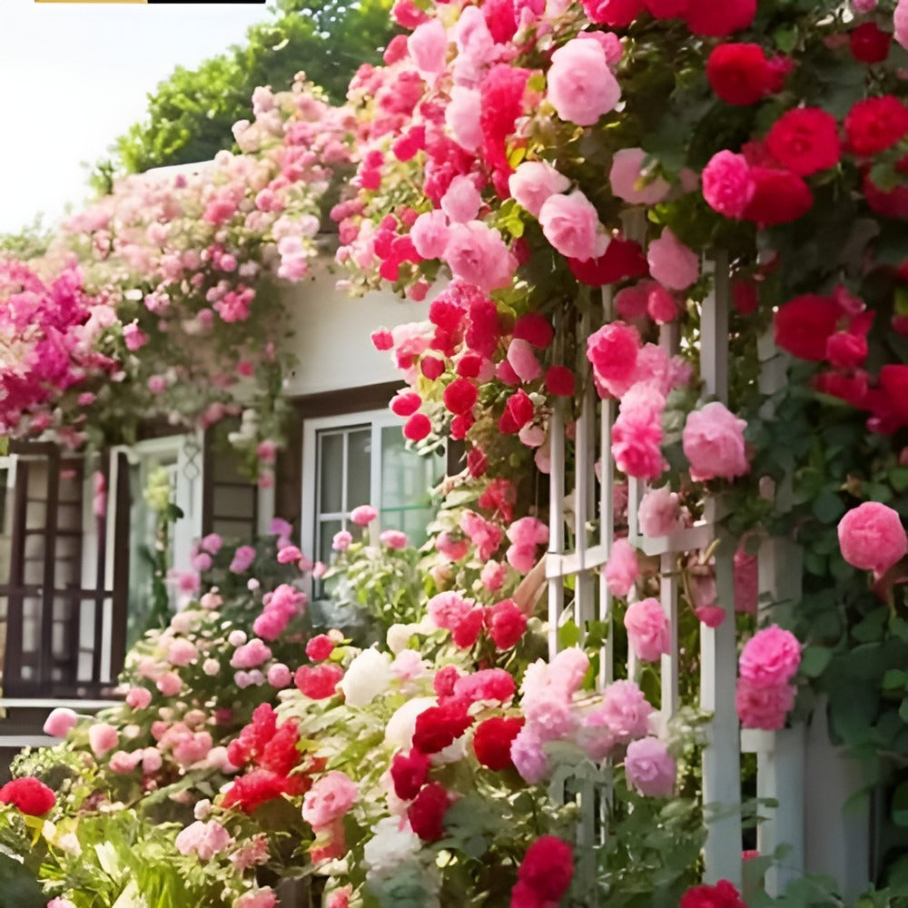 🌹 Mixed-color Climbing Rose—Year-Round Blooming (UK Imported)