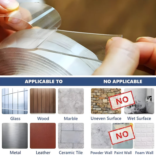 StickMate Heavy Grip Double-Sided Tape – No Nails, No Mess!