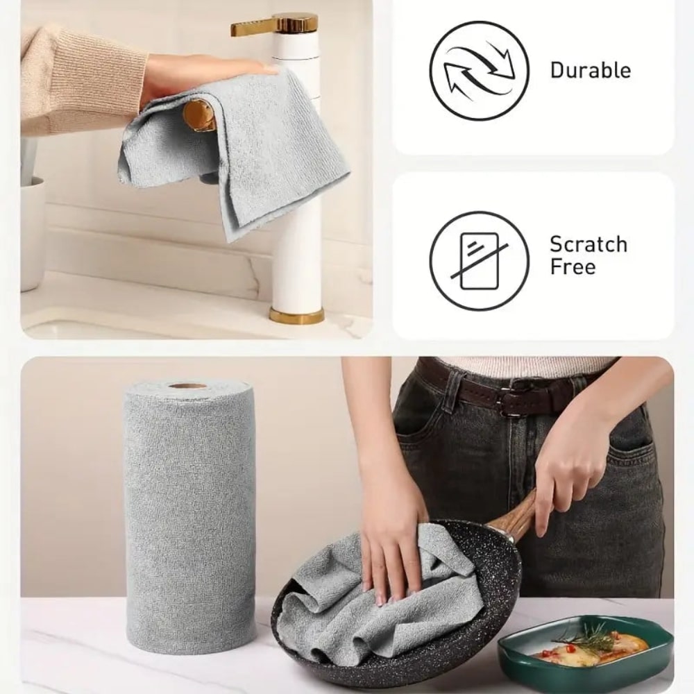 WipeWise™ Microfiber Cleaning Cloth Roll