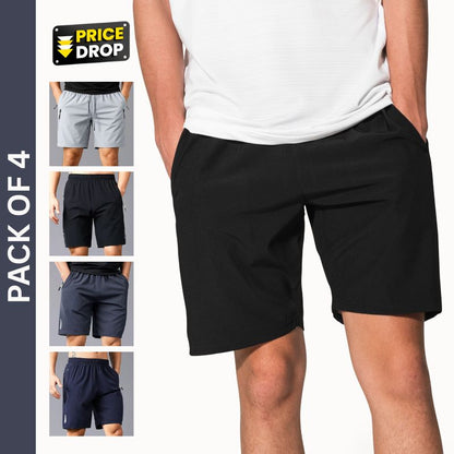 Pack of 4 - Premium Cotton Shorts